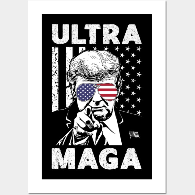 Ultra MAGA Trump Biden Funny Wall Art by FamiStore
